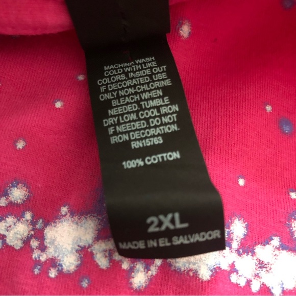 Hanes Jesus Cross Christian Graphic Cotton Tee T-shirt Pink 2XL - Picture 5 of 5